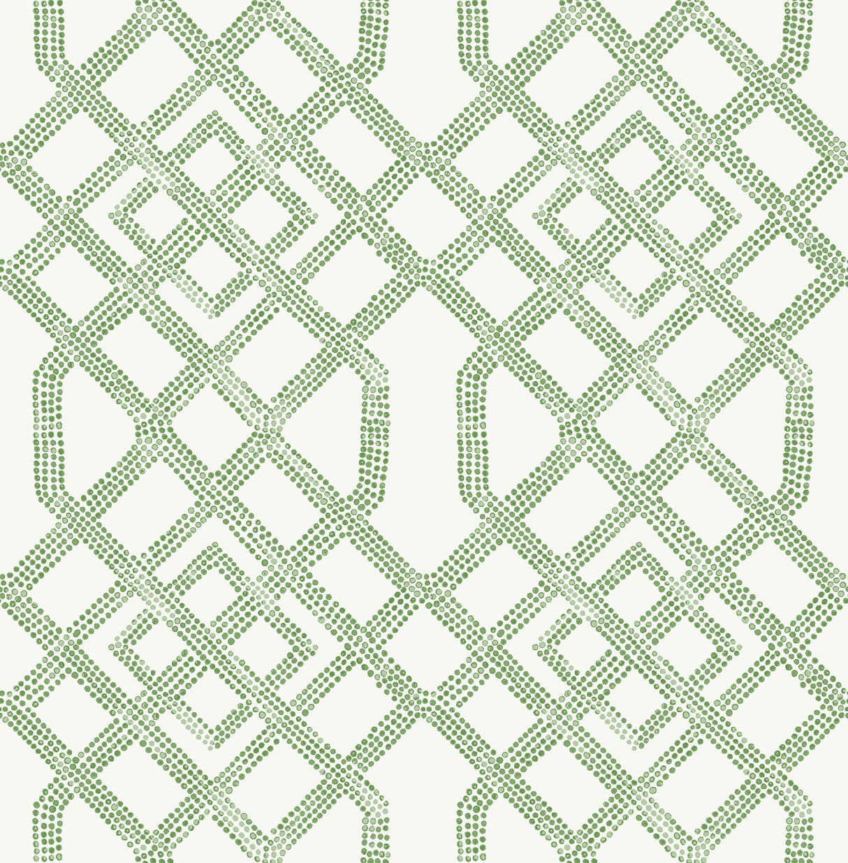 Tanner Green Peel & Stick Wallpaper with Geometric Trellis Pattern - NuWallpaper NUS4382