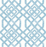 Tanner Blue Peel & Stick Wallpaper with Geometric Trellis Pattern - NuWallpaper NUS4384