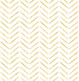 Holden Ochre Peel & Stick Wallpaper with Modern Geometric Chevron Pattern - NuWallpaper NUS4388