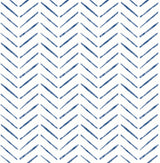 Holden Indigo Peel & Stick Wallpaper with Modern Chevron Geometric Pattern - NuWallpaper NUS4389