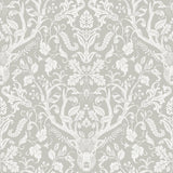 Escape to the Forest Taupe Peel & Stick Wallpaper with Scandinavian Damask Pattern - NuWallpaper NUS4393