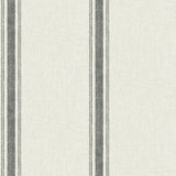 Landondale Charcoal Peel & Stick Wallpaper with Woven Stripe Pattern - NuWallpaper NUS4398
