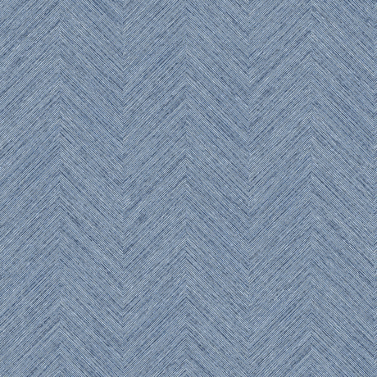 Sampson Blue Peel & Stick Wallpaper with Textured Chevron Linen Motif - NuWallpaper NUS4399