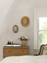 Nolan Cream Peel & Stick Wallpaper with Modern Textured Linen Pattern - NuWallpaper NUS4401