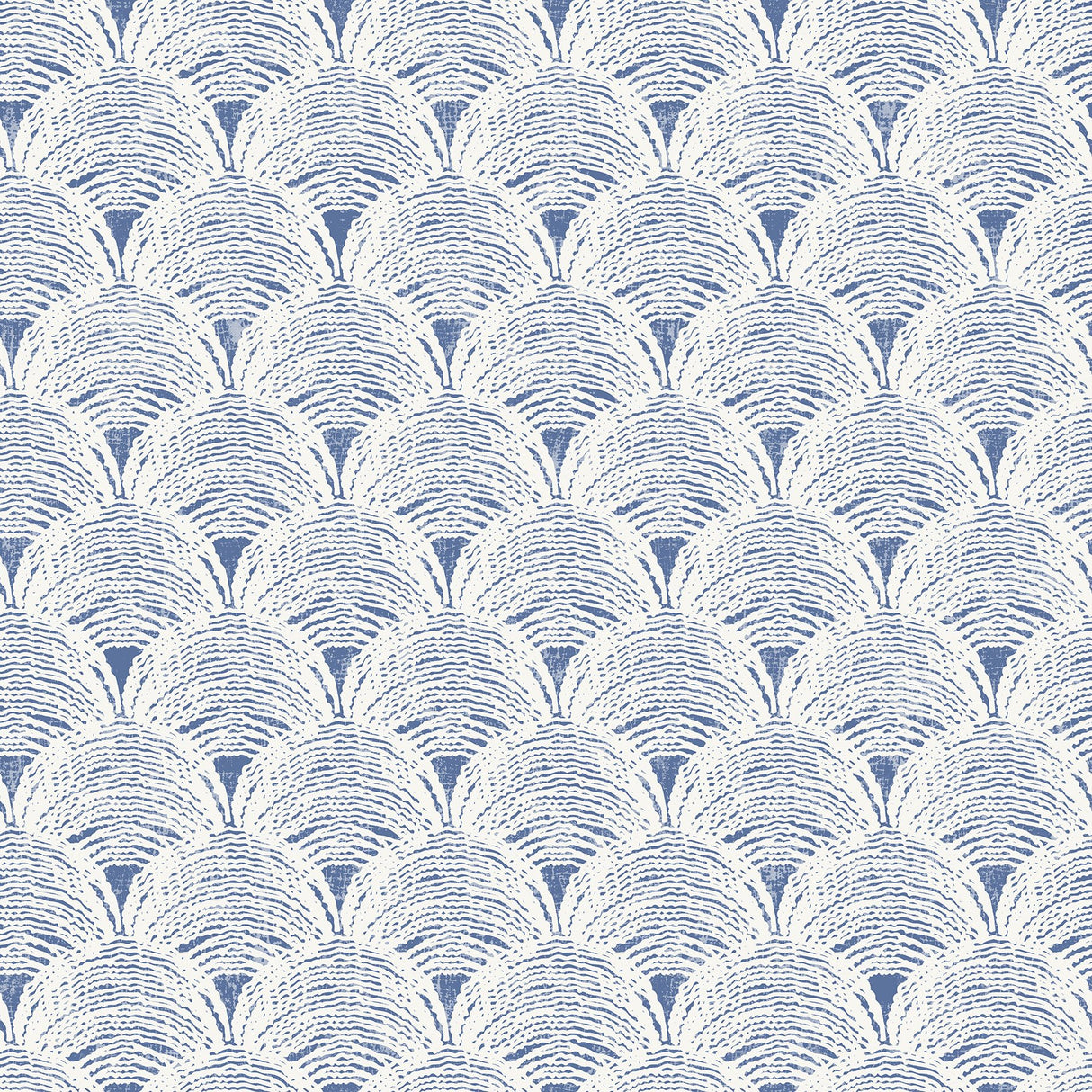 Manila Blue Peel & Stick Wallpaper with Coastal Wave Geometric Pattern - NuWallpaper NUS4445
