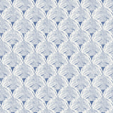Manila Blue Peel & Stick Wallpaper with Coastal Wave Geometric Pattern - NuWallpaper NUS4445