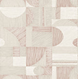 Margo Rose Gold Geometric Peel & Stick Wallpaper with Metallic Modern Abstract Pattern - NuWallpaper NUS4640