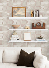 Margo Rose Gold Geometric Peel & Stick Wallpaper with Metallic Modern Abstract Pattern - NuWallpaper NUS4640