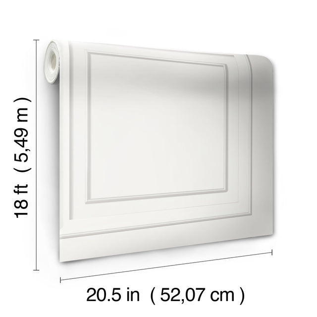 Panel White Wall Panel Peel & Stick Wallpaper