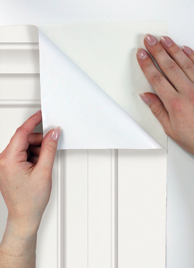 Panel White Wall Panel Peel & Stick Wallpaper