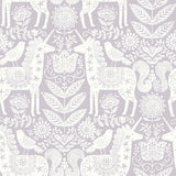 Unicorn Stamp Purple Peel & Stick Wallpaper with Lilac Novelty Kids Pattern - NuWallpaper NUS4857
