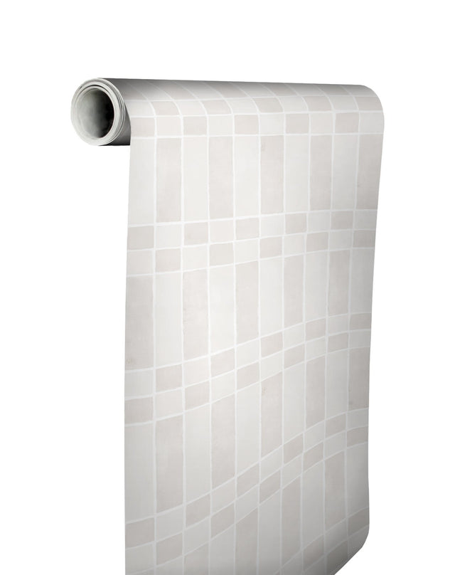 Alix Cream Peel & Stick Wallpaper with Modern Geometric Pattern - NuWallpaper NUS4932
