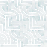 Blythe Blue Peel & Stick Wallpaper with Abstract Geometric Bohemian Pattern - NuWallpaper NUS4934