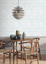 Blythe Blue Peel & Stick Wallpaper with Abstract Geometric Bohemian Pattern - NuWallpaper NUS4934