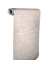 Blythe Blush Peel & Stick Wallpaper with Abstract Geometric Watercolor Motif - NuWallpaper NUS4935