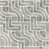 Blythe Grey Peel & Stick Wallpaper with Geometric Abstract Motif - NuWallpaper NUS4936