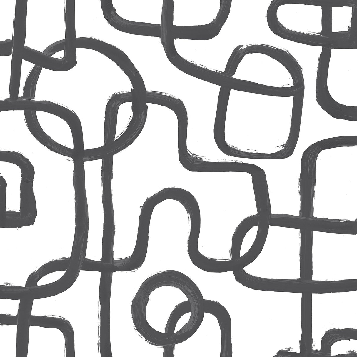 Niko Black Peel & Stick Wallpaper with Abstract Geometric Modern Pattern - NuWallpaper NUS4940
