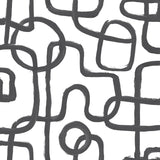Niko Black Peel & Stick Wallpaper with Abstract Geometric Modern Pattern - NuWallpaper NUS4940