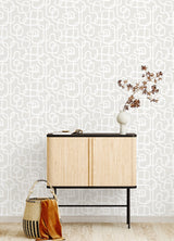 Niko Cream Peel & Stick Wallpaper with Modern Abstract Geometric Pattern - NuWallpaper NUS4941