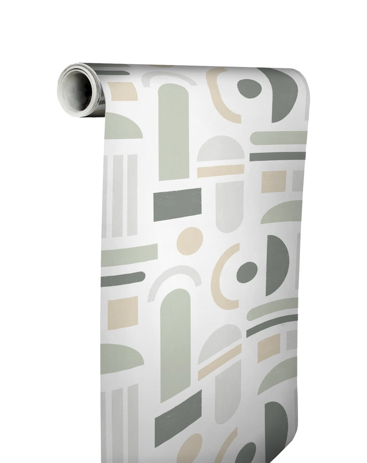 Wiles Sage Peel & Stick Wallpaper with Modern Geometric Abstract Pattern - NuWallpaper NUS4943