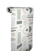 Wiles Sage Peel & Stick Wallpaper with Modern Geometric Abstract Pattern - NuWallpaper NUS4943