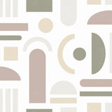 Wiles Terracotta Peel & Stick Wallpaper with Modern Geometric Abstract Pattern - NuWallpaper NUS4944