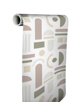 Wiles Terracotta Peel & Stick Wallpaper with Modern Geometric Abstract Pattern - NuWallpaper NUS4944