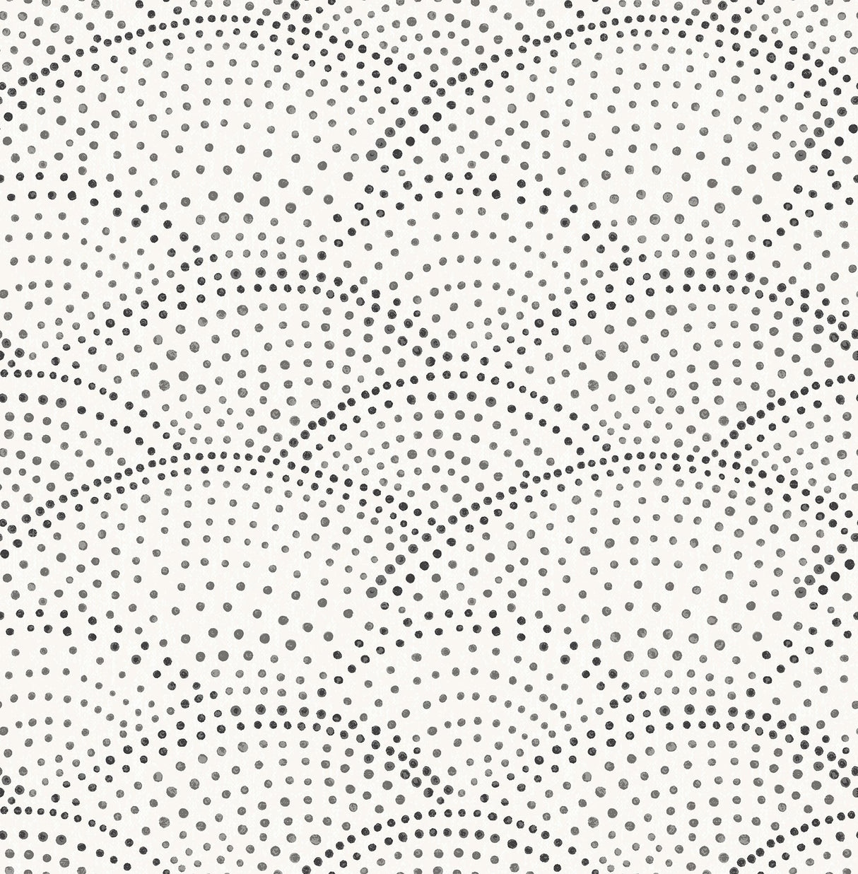 Danton Charcoal Peel & Stick Wallpaper with Whimsical Polka Dots Pattern - NuWallpaper NUS4976