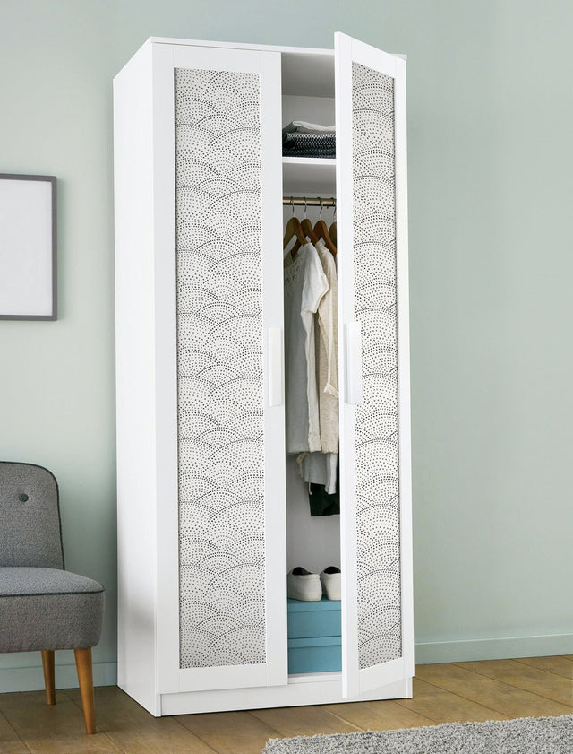 Danton Charcoal Peel & Stick Wallpaper with Whimsical Polka Dots Pattern - NuWallpaper NUS4976