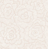 Saraya Pink Peel & Stick Wallpaper with Raised Ink Floral Pattern - NuWallpaper NUS4977