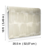 Dallas Beige Peel & Stick Wallpaper with Modern Stripes Pattern - NuWallpaper NUS4979