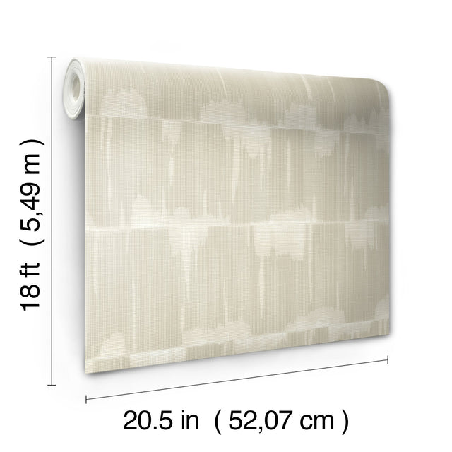 Dallas Beige Peel & Stick Wallpaper with Modern Stripes Pattern - NuWallpaper NUS4979
