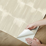 Dallas Beige Peel & Stick Wallpaper with Modern Stripes Pattern - NuWallpaper NUS4979