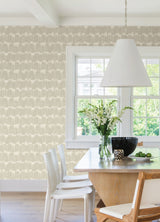 Dallas Beige Peel & Stick Wallpaper with Modern Stripes Pattern - NuWallpaper NUS4979