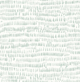 Kylver Seafoam Peel & Stick Wallpaper with Abstract Brushstroke Stripe Pattern - NuWallpaper NUS4980