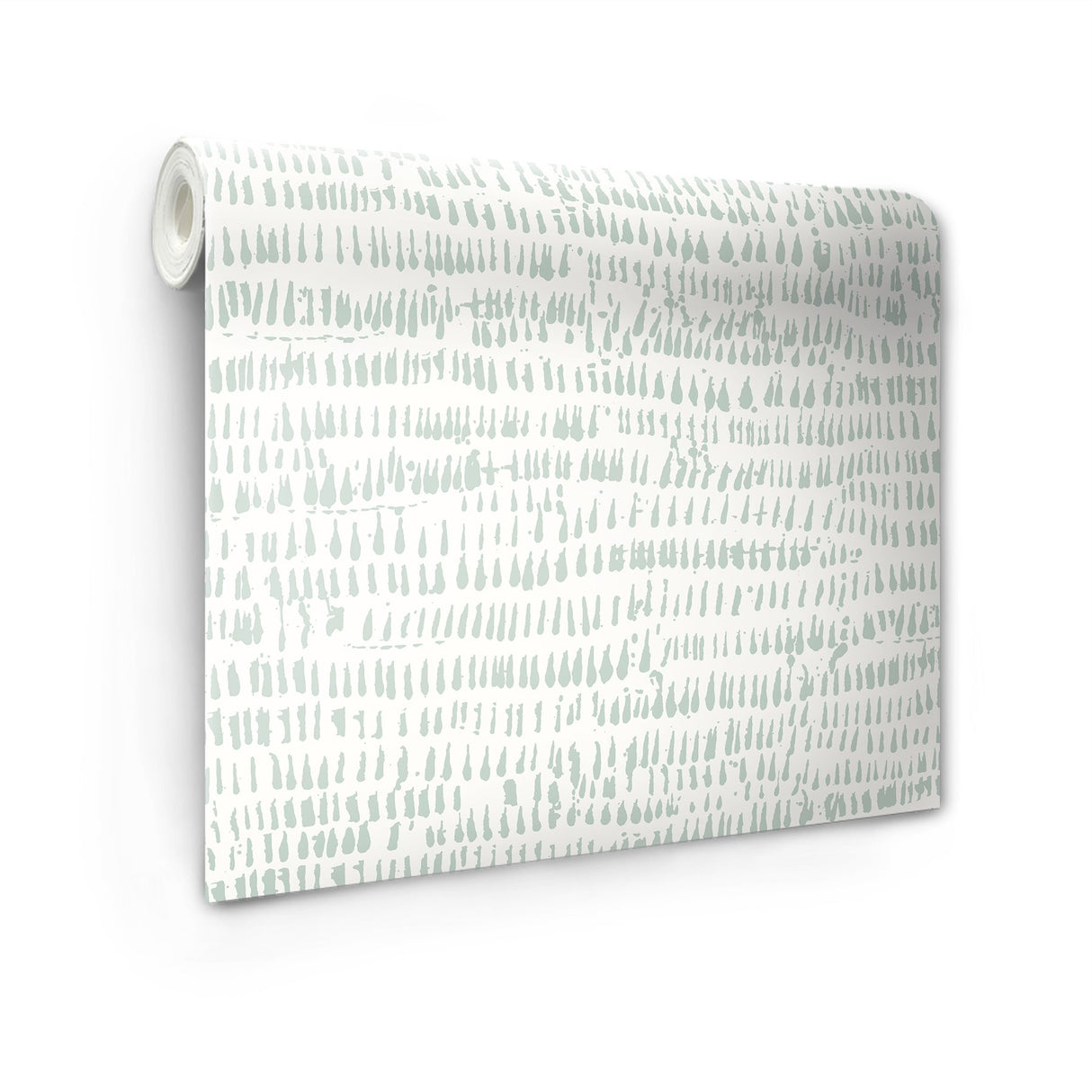 Kylver Seafoam Peel & Stick Wallpaper with Abstract Brushstroke Stripe Pattern - NuWallpaper NUS4980