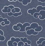 Alto Navy Peel & Stick Wallpaper with Whimsical Cloud Graphics - NuWallpaper NUS4981