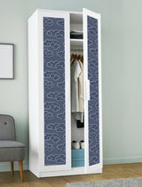 Alto Navy Peel & Stick Wallpaper with Whimsical Cloud Graphics - NuWallpaper NUS4981