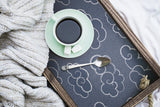 Alto Navy Peel & Stick Wallpaper with Whimsical Cloud Graphics - NuWallpaper NUS4981