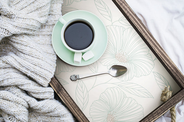 Floweret Seafoam Peel & Stick Wallpaper