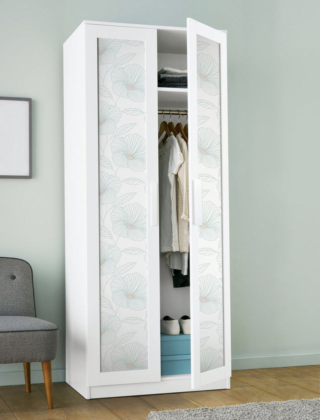 Floweret Seafoam Peel & Stick Wallpaper