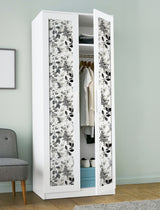 Breezy Black Peel & Stick Wallpaper with Farmhouse Botanical Leaf Motif - NuWallpaper NUS4983
