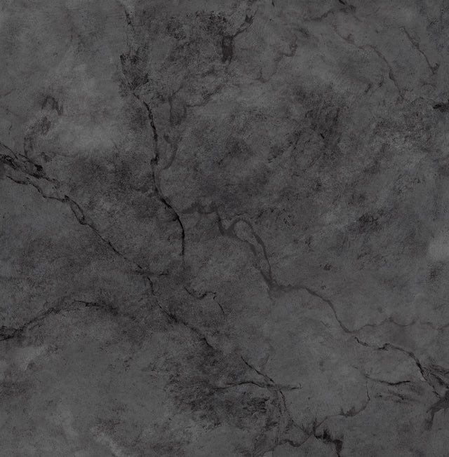 Hayden Black Marble Peel & Stick Wallpaper with Faux Effects Pattern, Industrial Style - NuWallpaper NUS4984