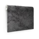 Hayden Black Marble Peel & Stick Wallpaper with Faux Effects Pattern, Industrial Style - NuWallpaper NUS4984