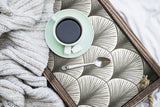 Amari Grey Peel & Stick Wallpaper with Art Deco Fan Ogee - NuWallpaper NUS4985