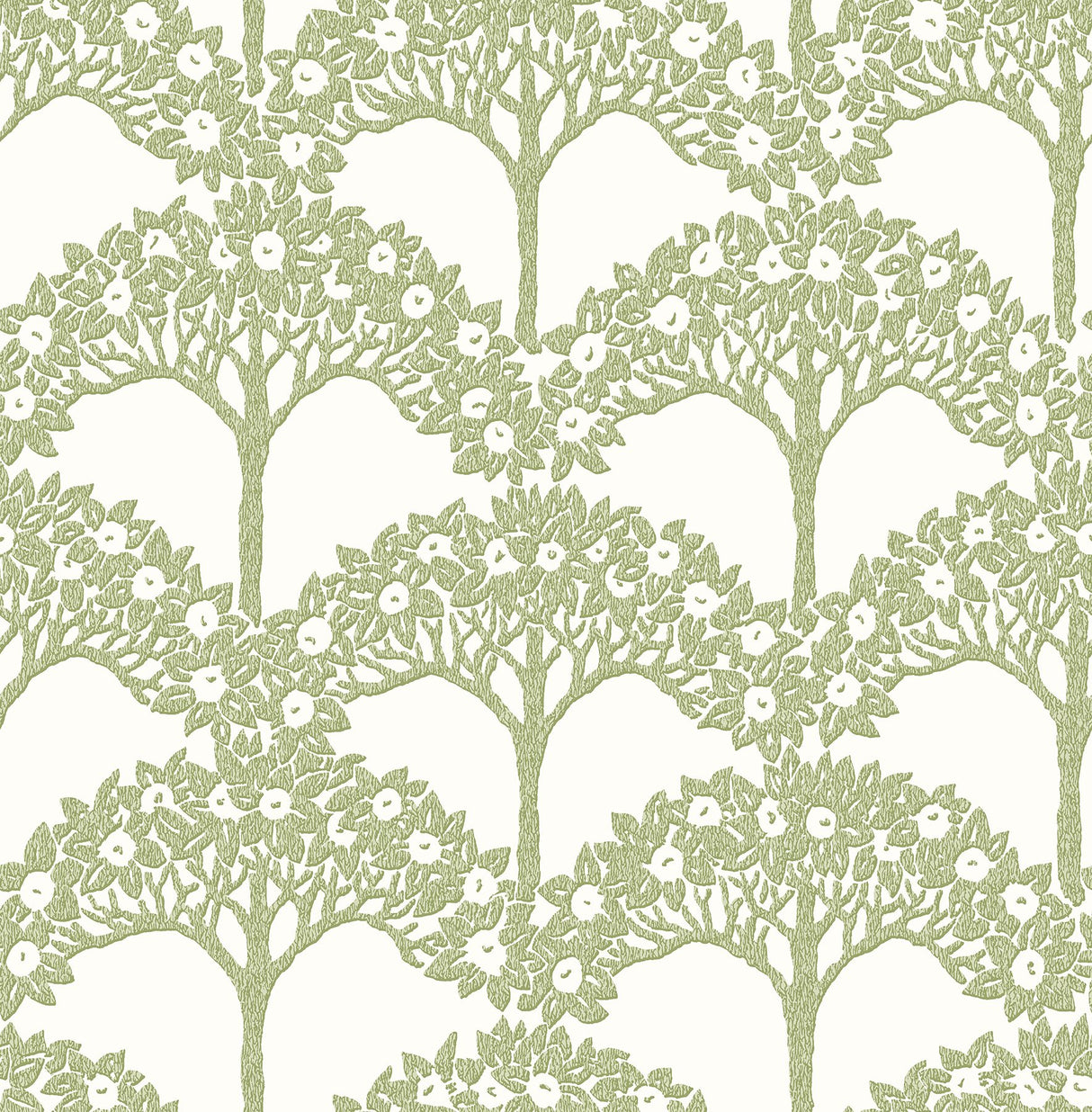 Finley Green Peel & Stick Wallpaper with Raised Ink Botanical Tree Pattern, Transitional Style - NuWallpaper NUS4987