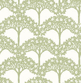 Finley Green Peel & Stick Wallpaper with Raised Ink Botanical Tree Pattern, Transitional Style - NuWallpaper NUS4987