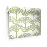 Finley Green Peel & Stick Wallpaper with Raised Ink Botanical Tree Pattern, Transitional Style - NuWallpaper NUS4987