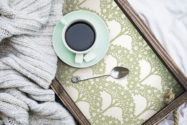 Finley Green Peel & Stick Wallpaper with Raised Ink Botanical Tree Pattern, Transitional Style - NuWallpaper NUS4987