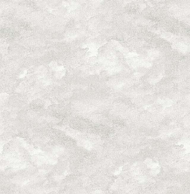Declan Light Grey Peel & Stick Wallpaper with Modern Cloud Pattern, Raised Ink Texture - NuWallpaper NUS4988
